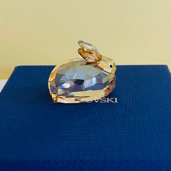 Swarovski Crystal Hare Golden Shadow Rabbit Bunny Figurine 1089876 - Picture 3 of 15